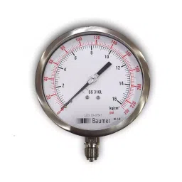 Baumer 150 mm 0-28kg/cm2 Pressure Gauge AL-H-2-4BM-0/28KG-32