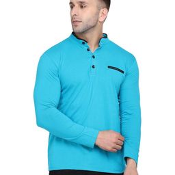 Blisstone Men Mandarin Collar Slim Fit T-shirt-image-64