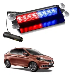 Cartronics 8 LED Red Blue Police Flasher Light for Tata Tigor-image-75