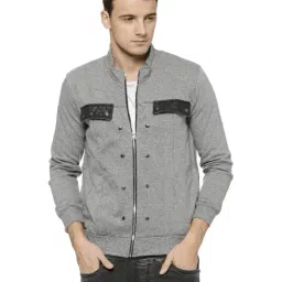 Campus Sutra Grey Textured Jacket-picture-12
