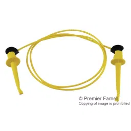 POMONA Test Lead, Yellow, 609.6 mm, 60Vdc, 5A, 3781-24-4-15
