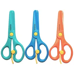Youva Scissors Assorted 3 Colours Non-Toxic Plastic (Pack of 1), 35254-image-37