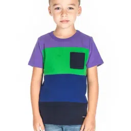 Cherry Crumble By Nitt Hyman Kids Multicolor Color Block T-Shirt-image-76
