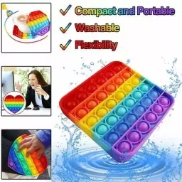 X4Decor Pop It Square Shape Fidget Sensory Toy Multicolor POP04 image 2