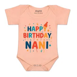 Arvesa Kids-Unisex Peach Cotton Rompers-picture-18
