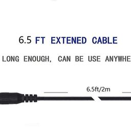 taapsee 7.5V 6.5ft (2 Mtr.) Cable Compatible for CASIO Casiotone MT-40 MT-41 MT-45 MT-65 MT-68, CT-638 CT638 CT-700 CT770, SA-21 SA-6, SA6, SA-65, SA65, SA-67, SA67 Keyboard Piano (Black) image 2