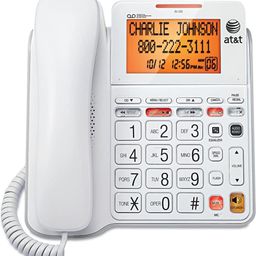 AT&T CL4940 Corded Standard Phone with Answering System and Backlit Display, White [New Improved Version] image 1