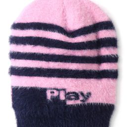 Pine Kids Woollen Cap with Stripes Navy Blue & Hot Pink- Diameter 13.5 cm-picture-5