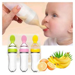 Amitasha 90 ML Baby Feeding Silicone Spoon Bottle- Mullticolor-picture-12