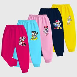 KUCHIPOO Pack of 5 Disney Featuring Mickey & Minnie Printed Pajamas - Blue Pink Magenta & Yellow-picture-16