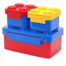 Ji and JaDIY Lunch Box Kids Bricks Characters Blocks Assemble DIY for Kids Boys and Girls Return Gift for Birthday, Food Grade (Block Lunch Box)-23