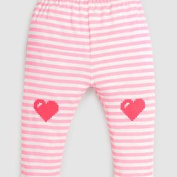 Somersault Cotton Hearts Printed Striped Leggings - Pink-image-51