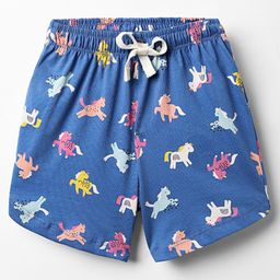 CUCUMBER Sinker Knit Above Knee Length Shorts With Unicorn Print - Royal Blue-picture-10