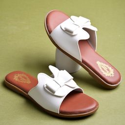 Shoetopia Bow Applique Detailed Colour Blocked Sandals - White-image-89