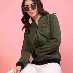 Rigo Women Fleece Lightweight Bomber Jacket-picture-6