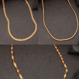 Anouk Set of 3 Gold-Plated Minimal Chain-picture-7