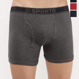 Sporto by Macho Pack Of 4 Mid Rise Trunks-picture-37