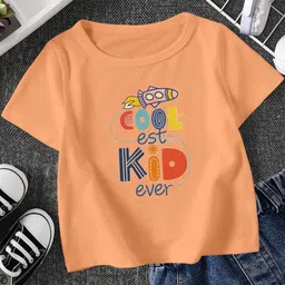 FIONAA TRENDZ Kids-Unisex Peach Cotton Tshirts-picture-18