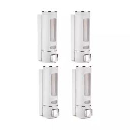 Aster 350 ml Plastic Liquid Shampoo Dispenser White (Pack of 4)-image-15