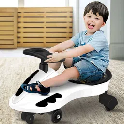 StarAndDaisy Kids Swing Car With 360 Steering Lights & Music Ride On Vehicles-37