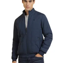 Allen Solly Navy Regular Fit Quilted Jacket-picture-13