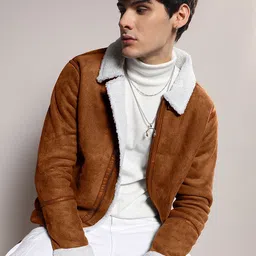 Campus Sutra Men Colourblocked Lightweight Biker Jacket-picture-49