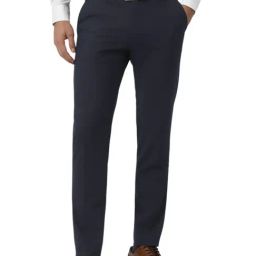 Van Heusen Navy Slim Fit Trousers-image-71