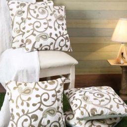 Romee White Velvet Cushion Covers - Set of 5-image-40