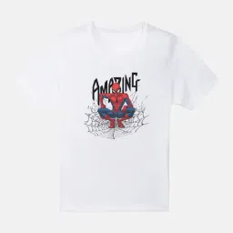 Spiderman Printed Tshirt For Kids Boys-image-49
