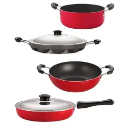 Nirlon Red Aluminium Non-Stick Cookware - Set of 4-2