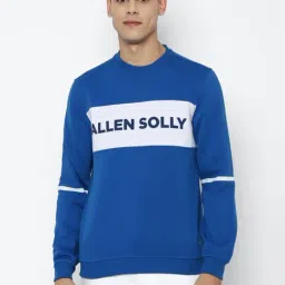 Allen Solly Blue Cotton Regular Fit Printed SweatShirt-picture-18