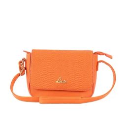 Lavie Orange Polyester Textured Sling Handbag-image-5