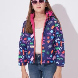 VERO MODA GIRL Girls Multi Abstract Print Jacket-image-48