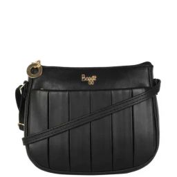 Baggit Black Textured Medium Sling Handbag-image-42