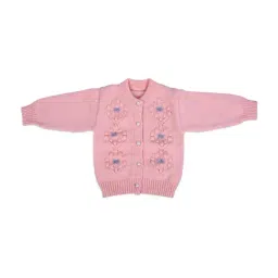 Baby Moo Kids Pink Applique Full Sleeves Sweater-image-30