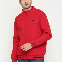 Spykar Red Straight Fit Mock Collar Jacket-picture-15