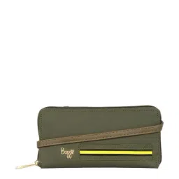 Baggit Green Solid Zip Around Wallet for Women-60