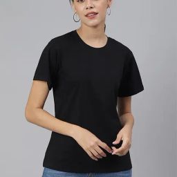 Cation Black Loose Fit T-Shirt-image-6