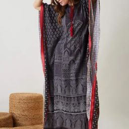 The Kaftan Company Black Printed Kaftan-image-29