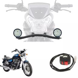 Cartronics 42W Complete Lighting System 14 LED Round Fog Lamp Light for Royal Enfield Thunderbird-29