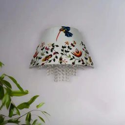 Fos Lighting Embroidered Hummingbird Wall Lamp with Crystal Accents-13