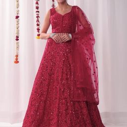 Chhabra 555 All Over Sequin Embroidery Lehenga With Choli & Dupatta-picture-28
