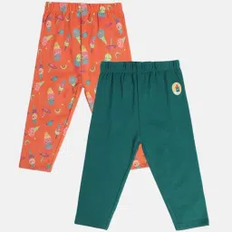 MINIKLUB Girls Multicolor Cotton Solid Full Sleeves Legging-image-87