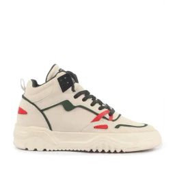 Fausto Men's Beige Ankle High Sneakers-image-2