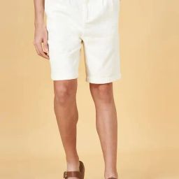 7 Alt by Pantaloons White Cotton Comfort Fit Shorts-picture-11