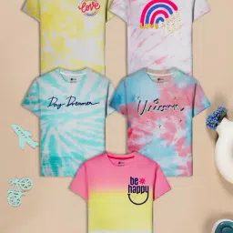 3PIN Kids Multicolor Cotton Printed T-Shirt-picture-7