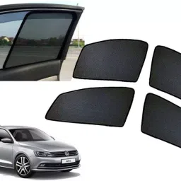 Auto Pearl Side Window Sun Shade Cover for Volkswagen Jetta (Black)-13