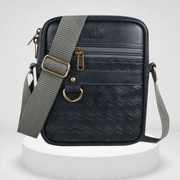 Fashion twist Unisex Textured Messenger Bag-image-90