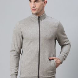 Alcis Men Grey Melange Solid Sweatshirt-picture-50
