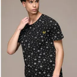 Vimal Jonney Black Regular Fit Printed T-Shirt-picture-43